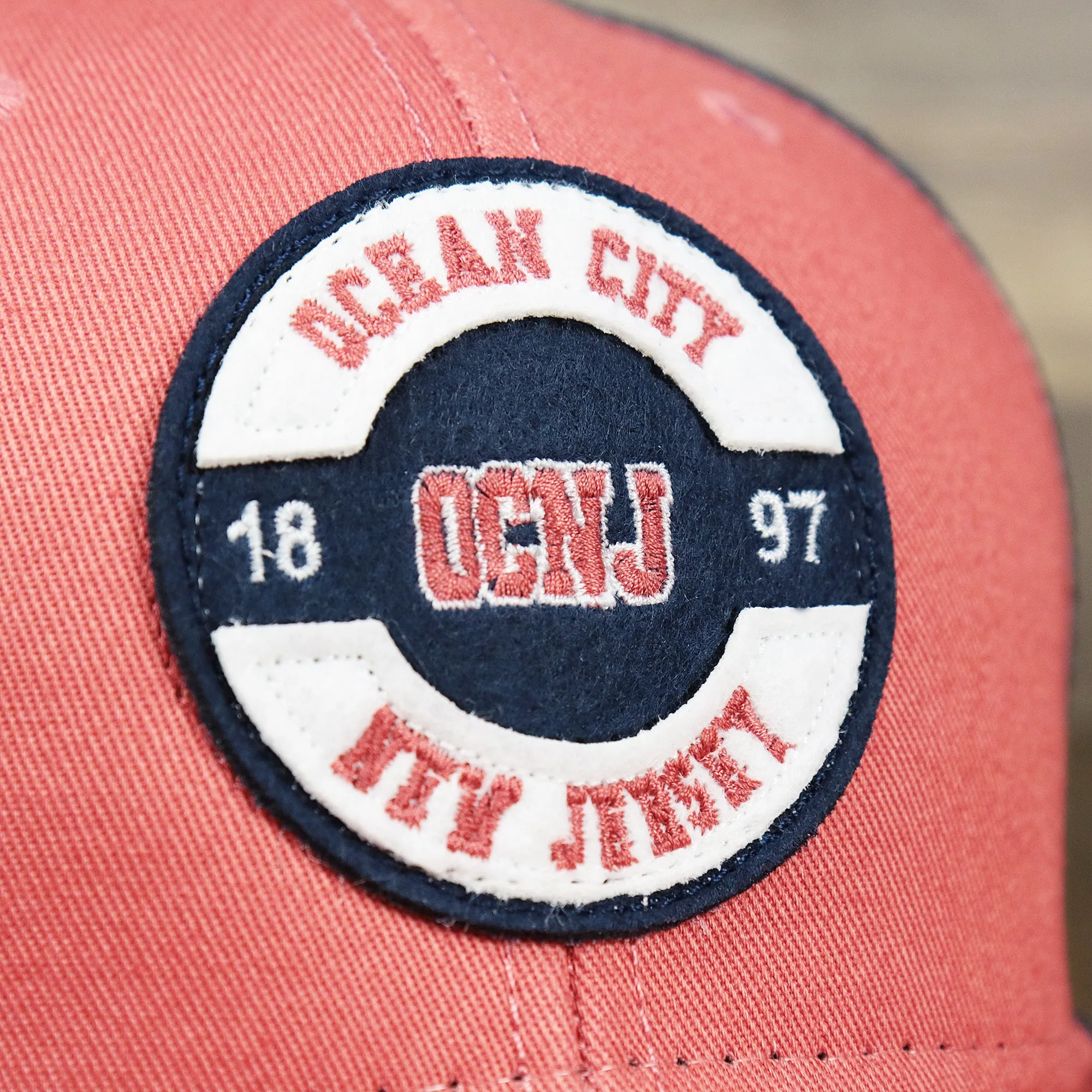 OCNJ Since 1897 Patch Mesh Back Trucker Hat | Orange Trucker Hat