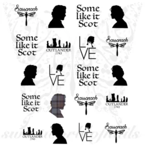 Outlander Nails Jamie Fraser Sassanach Water Decals