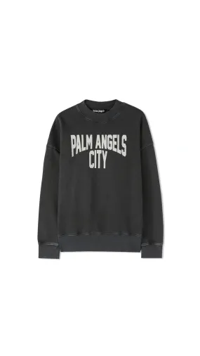 PA City Washed Crewneck Sweatshirt - Dark Grey