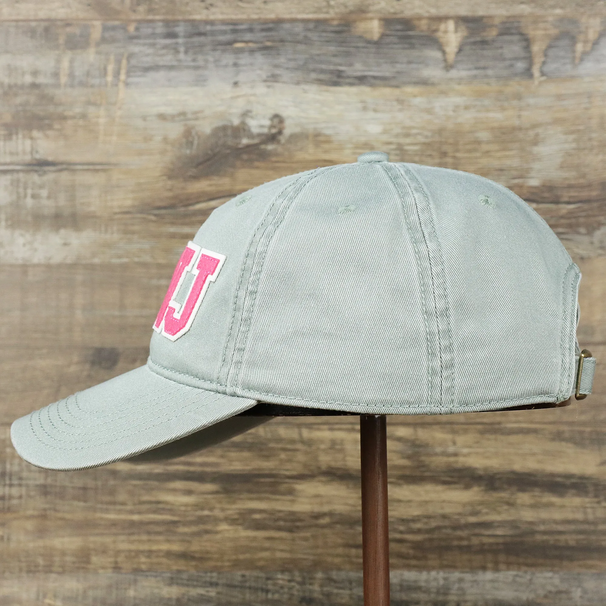 Pink OCNJ Wordmark White Outline Dad Hat | Sawgrass Dad Hat