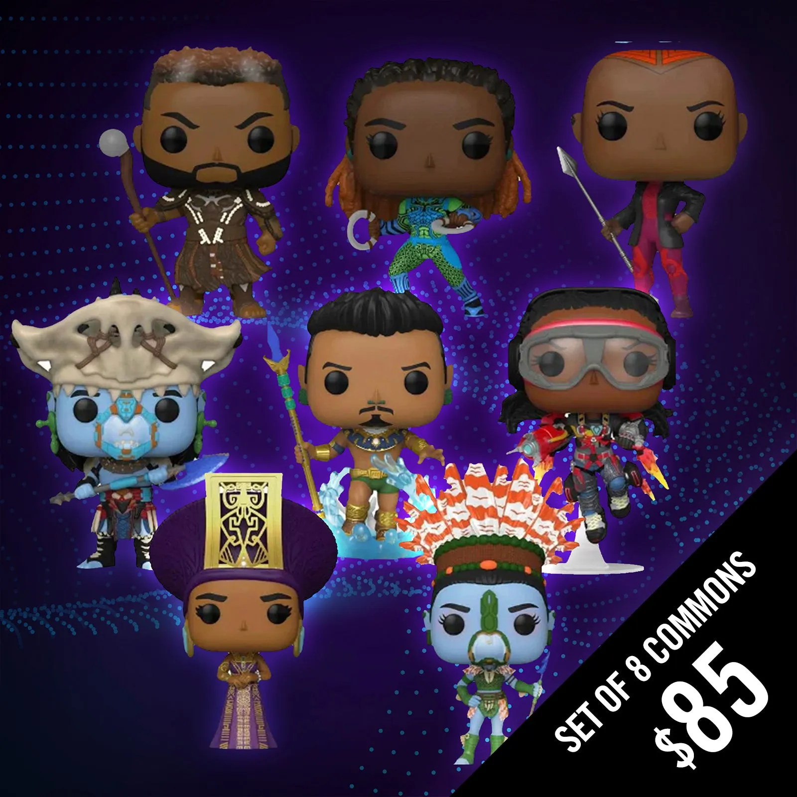 Pre-Order: Funko Pop! Marvel. Black Panther: Wakanda Forever (Set of 8)