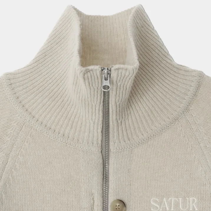 SATUR  |Casual Style Unisex Street Style Plain Cardigans