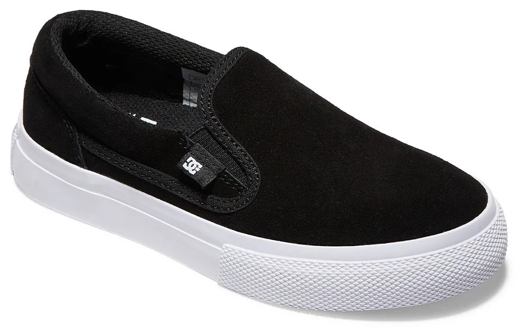 shoes DC Manual Slip-On Suede - BKW/Black/White - unisex junior