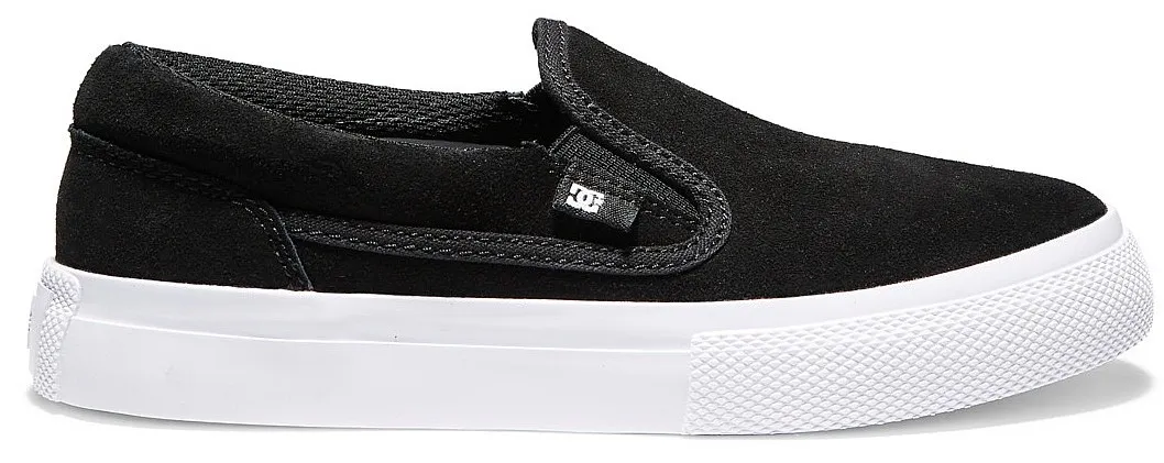 shoes DC Manual Slip-On Suede - BKW/Black/White - unisex junior