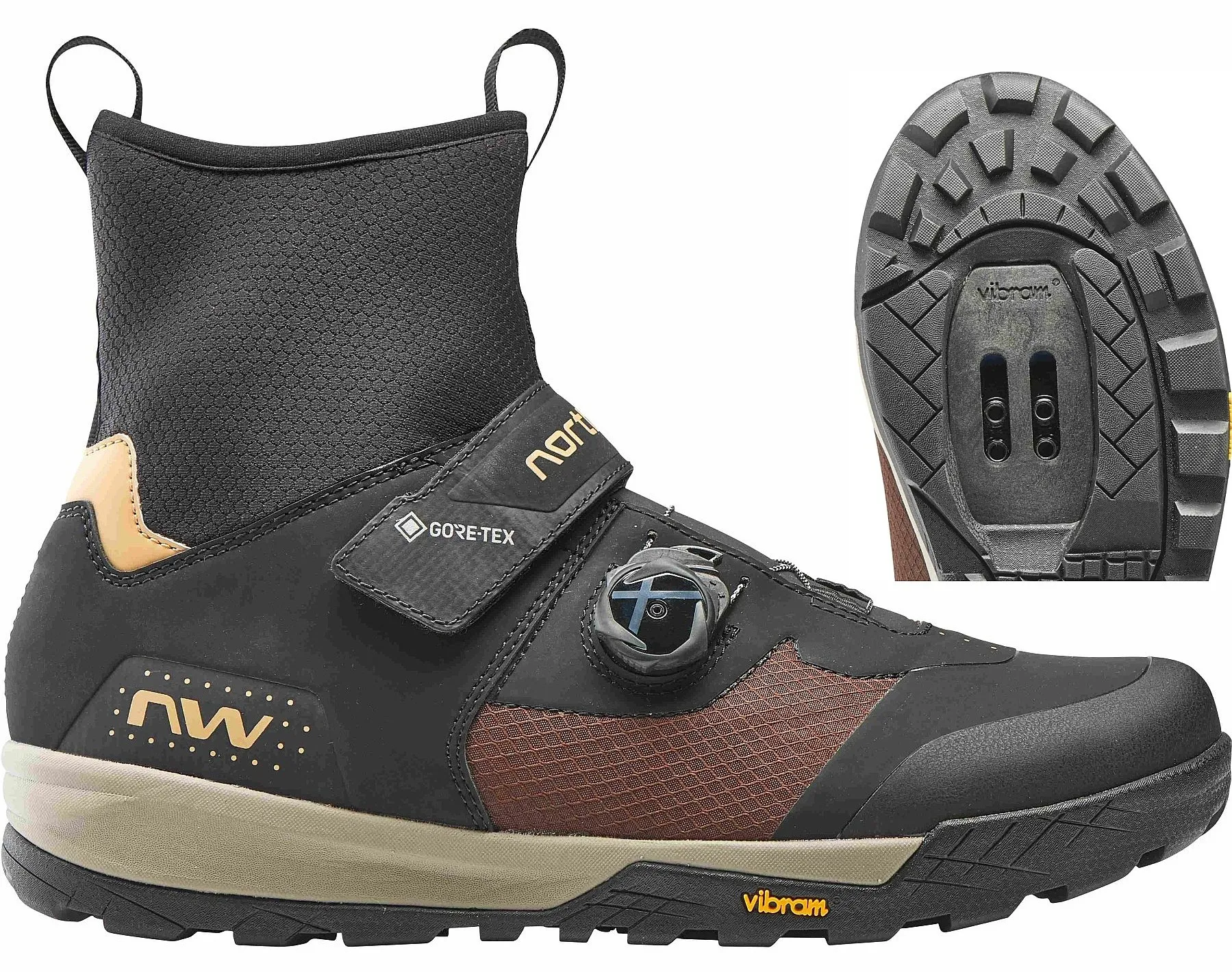 shoes Northwave Kingrock Plus GTX - Black/Brown - men´s