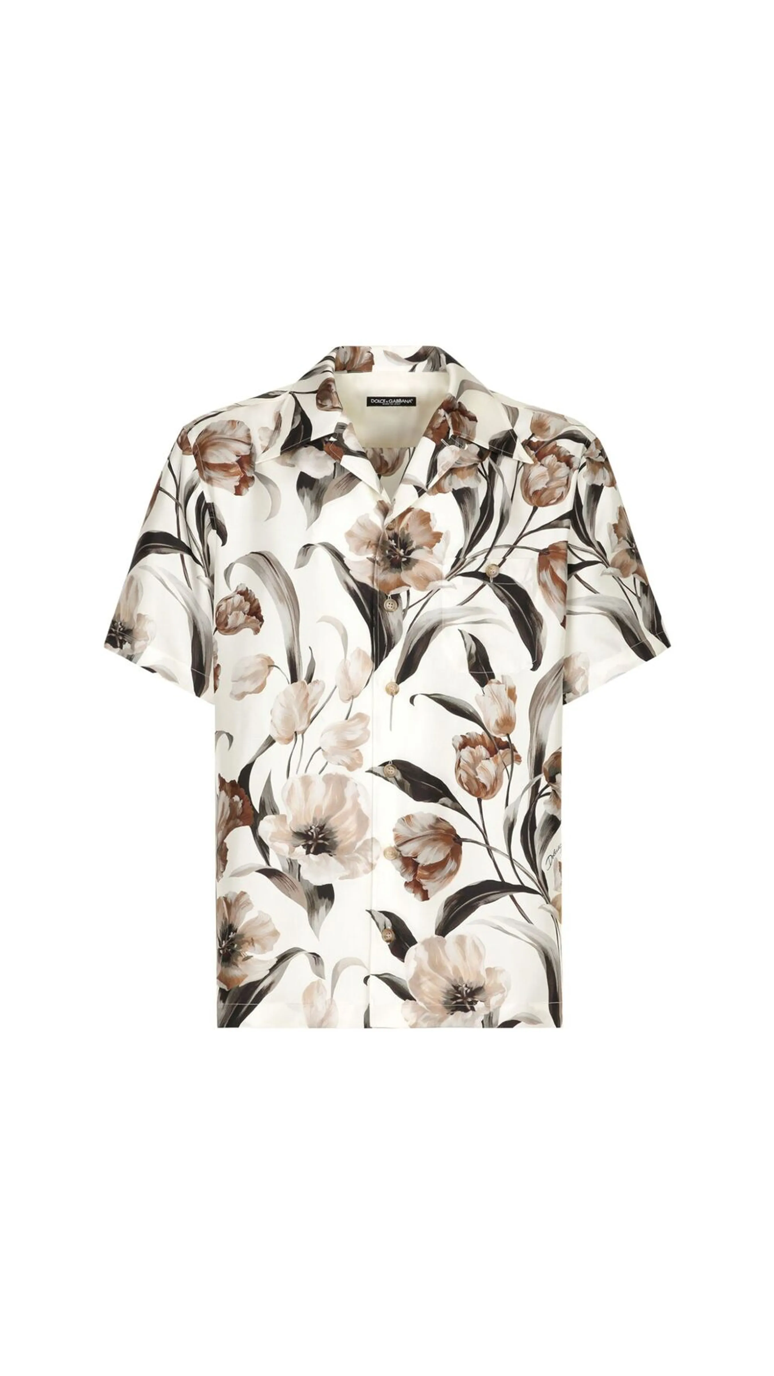 Silk Hawaiian Shirt - Tulip Print