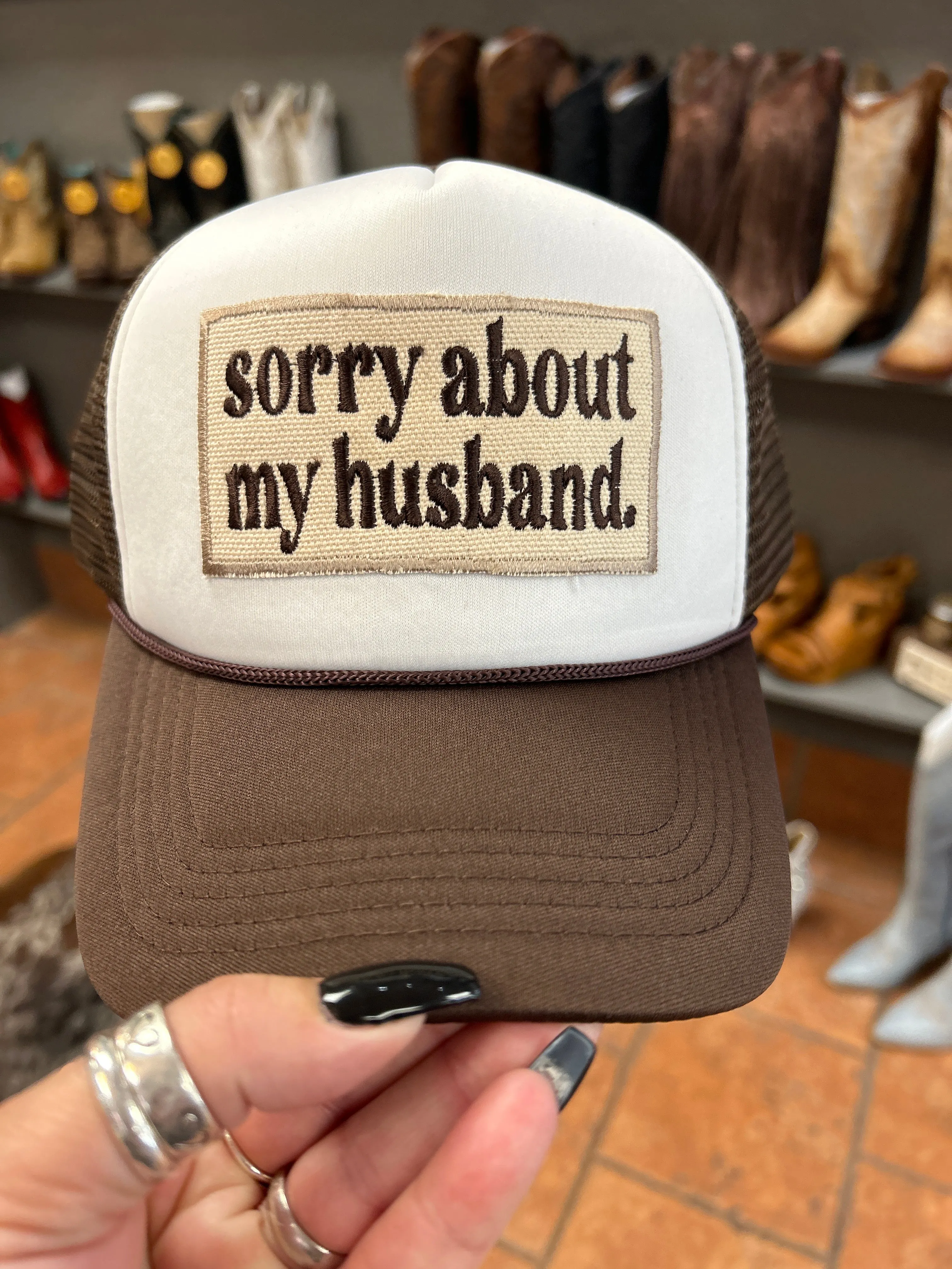 Sorry About Husband Trucker Hat