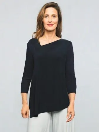 Sympli, 22161-2 Slant Top, 3/4 Sleeve