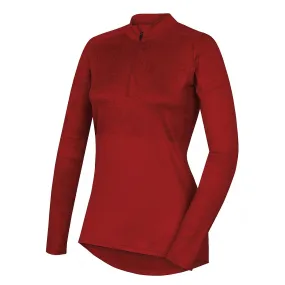 T-Shirt Husky Active Winter Zip LS - Red - women´s