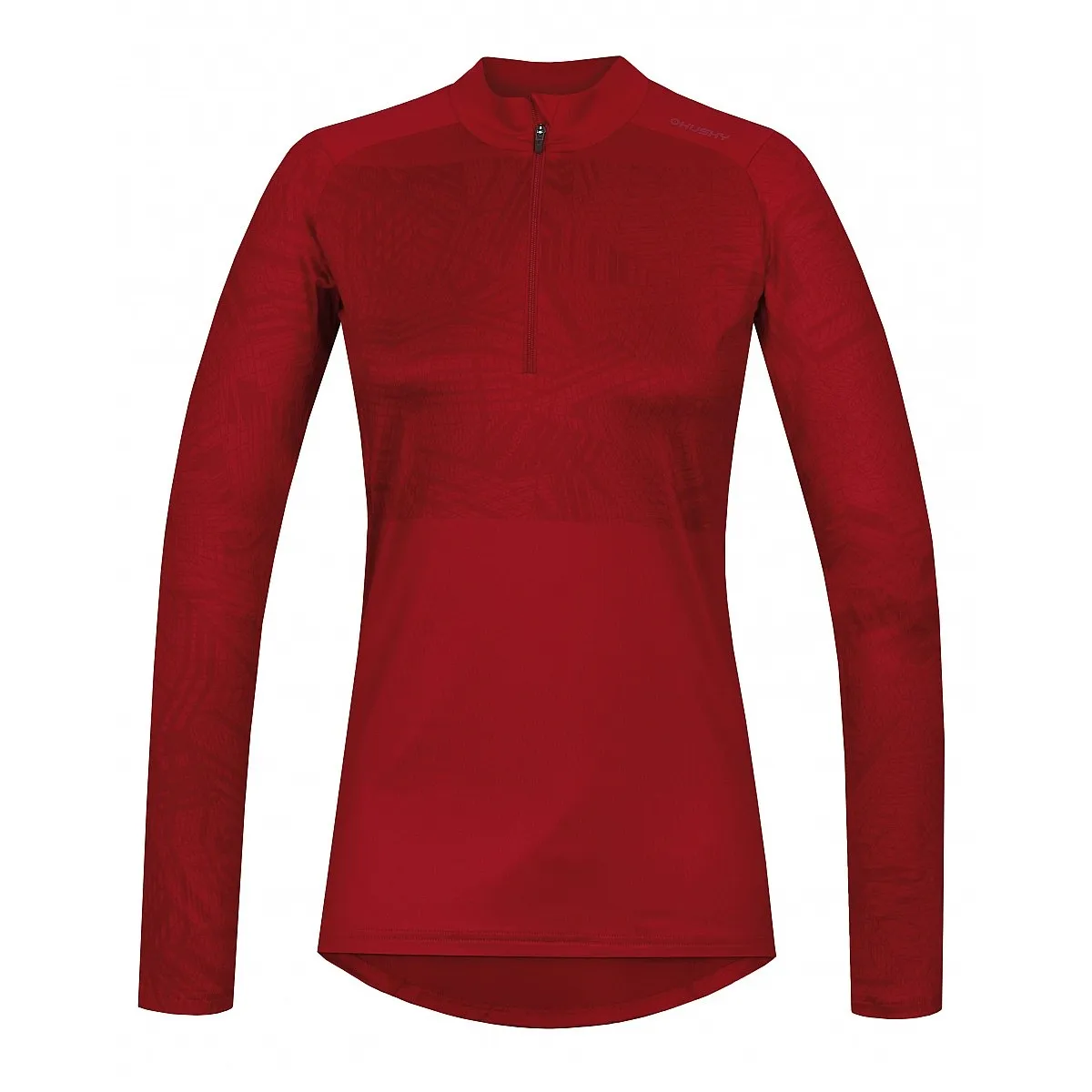 T-Shirt Husky Active Winter Zip LS - Red - women´s