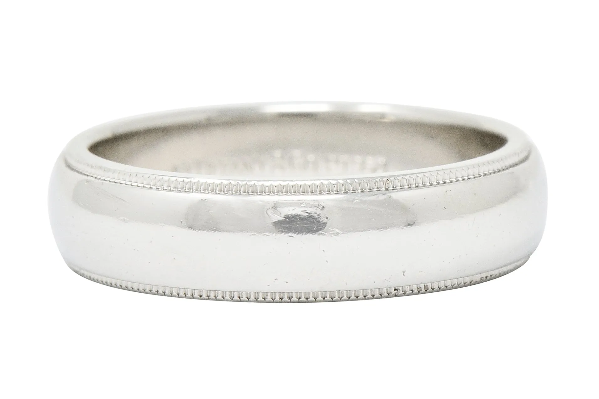 Tiffany & Co. Contemporary Platinum 6MM Men's Wedding Band Ring