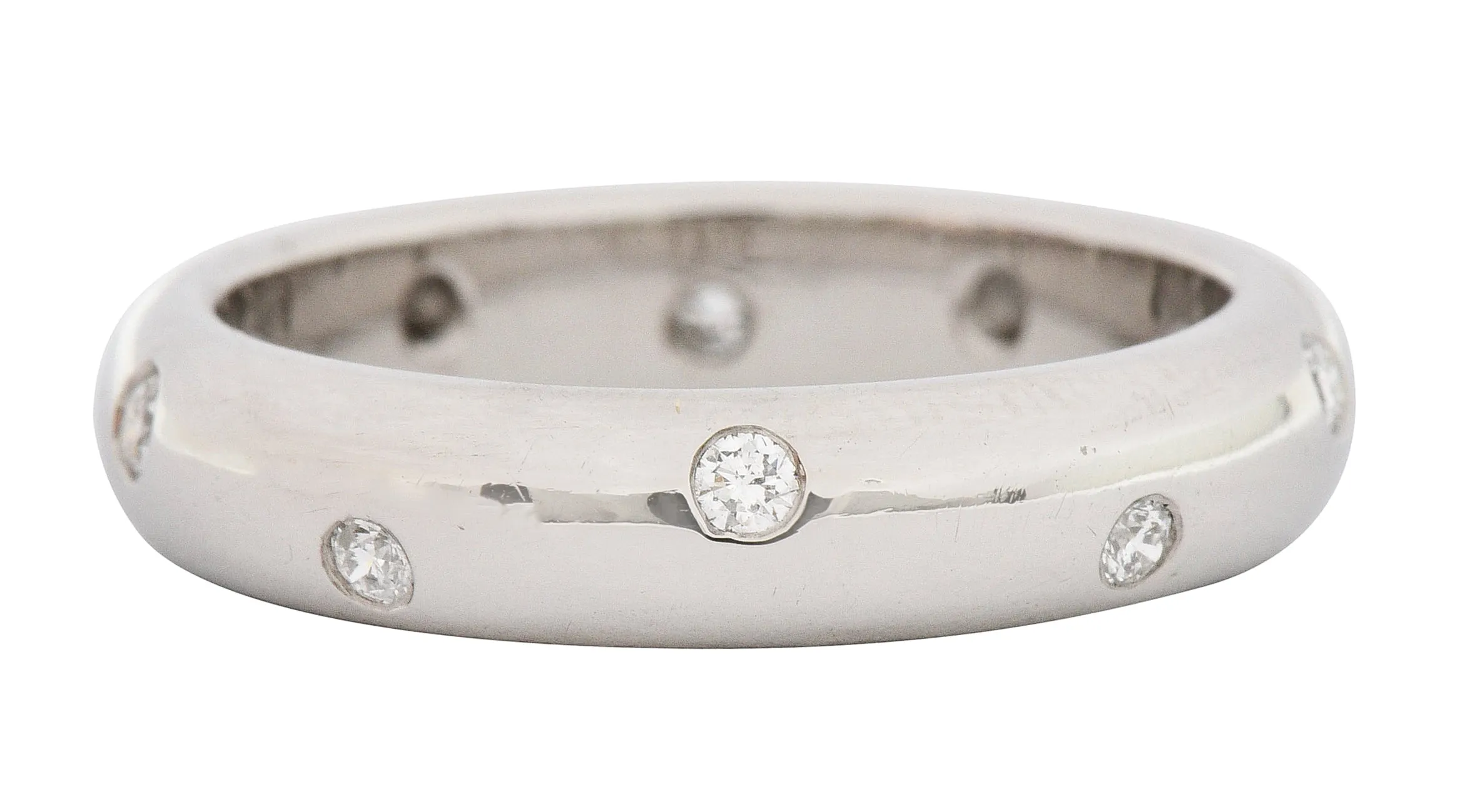 Tiffany & Co. Diamond Platinum Unisex Etoile Band Ring