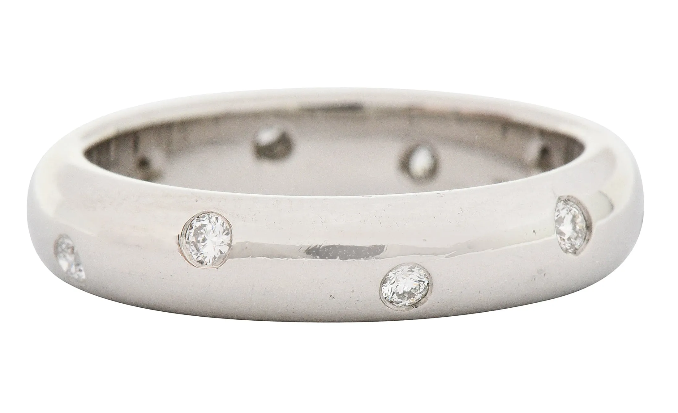 Tiffany & Co. Diamond Platinum Unisex Etoile Band Ring