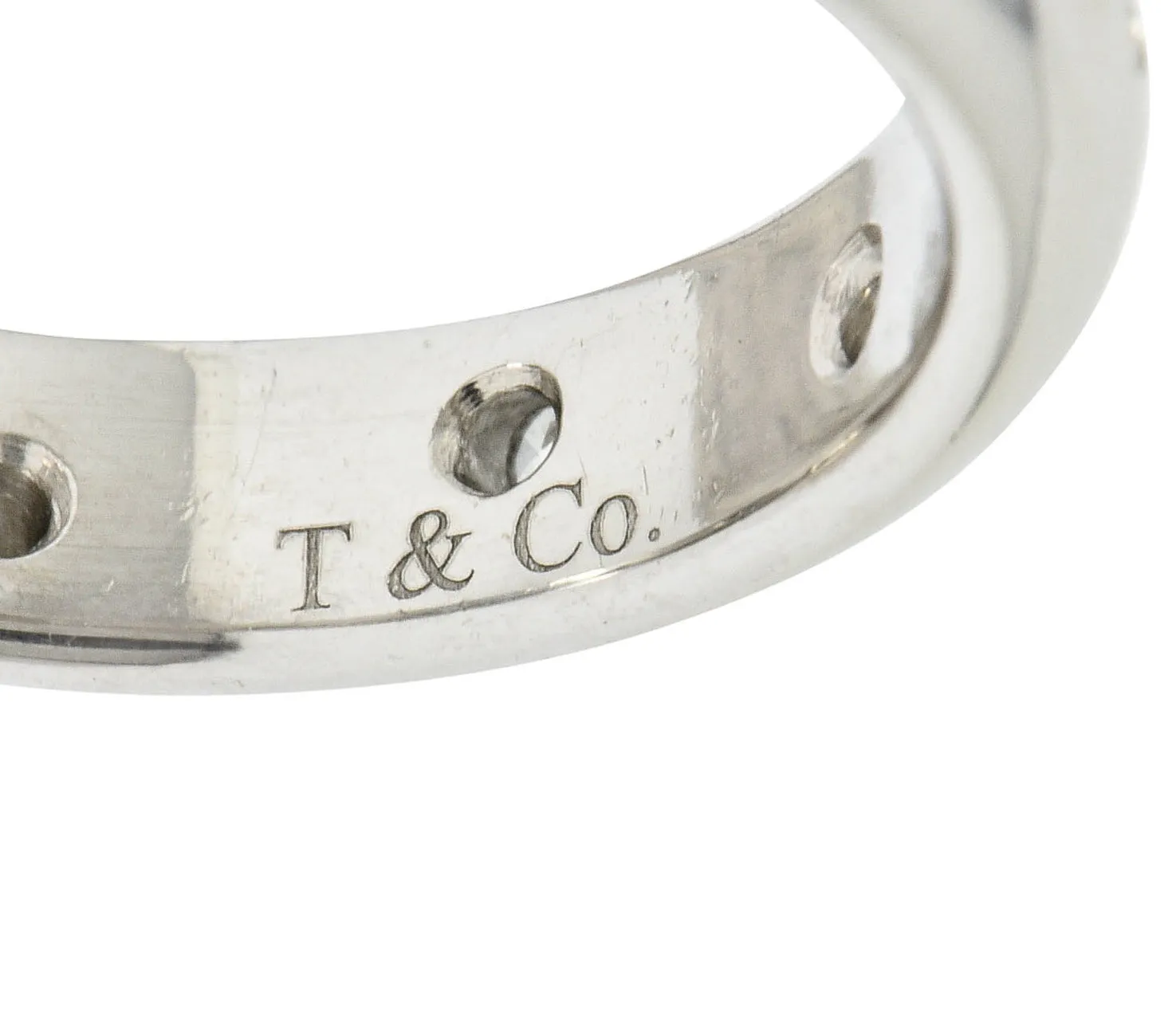 Tiffany & Co. Diamond Platinum Unisex Etoile Band Ring