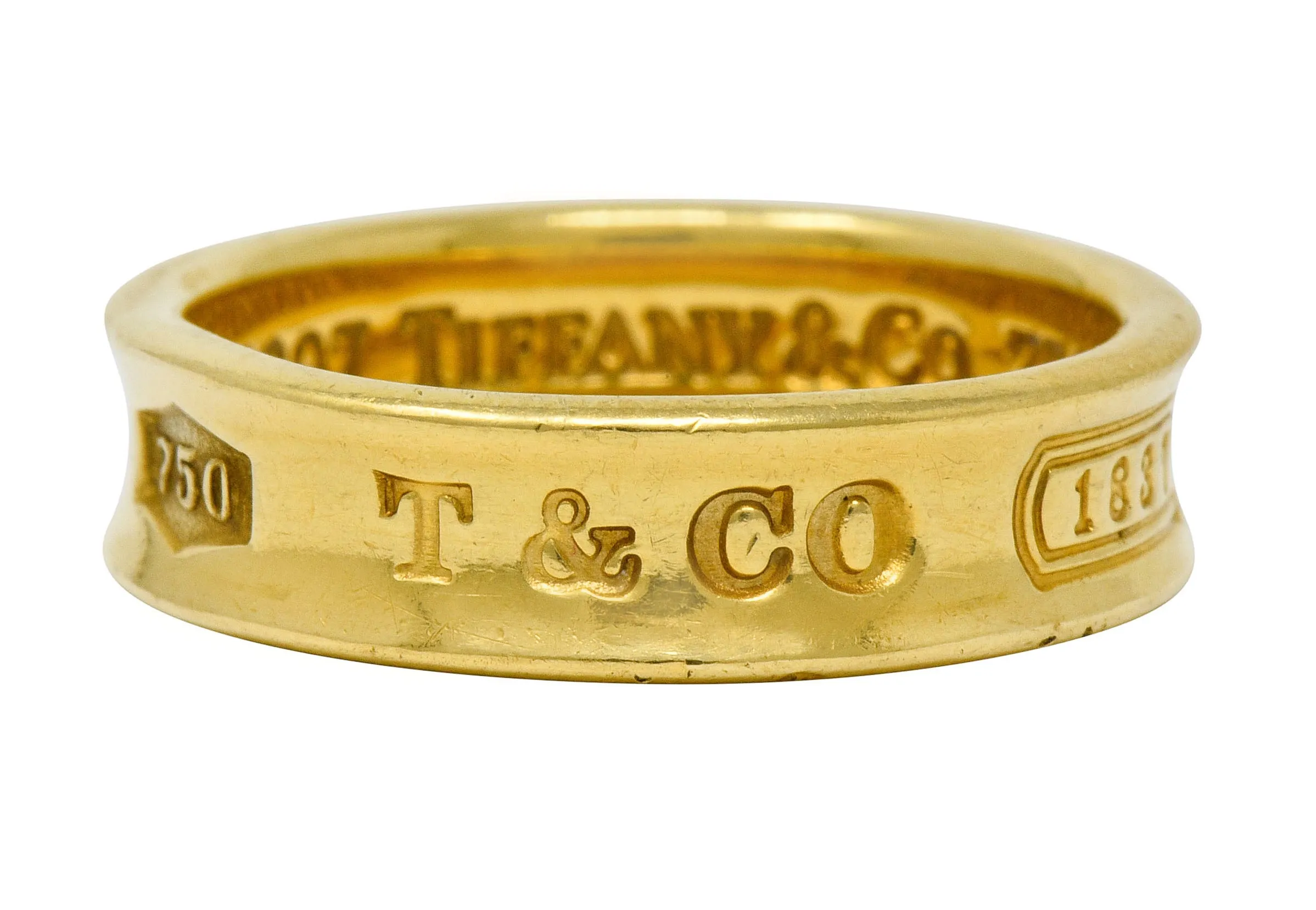 Tiffany & Co. Vintage 18 Karat Gold Unisex 1837 Band Ring