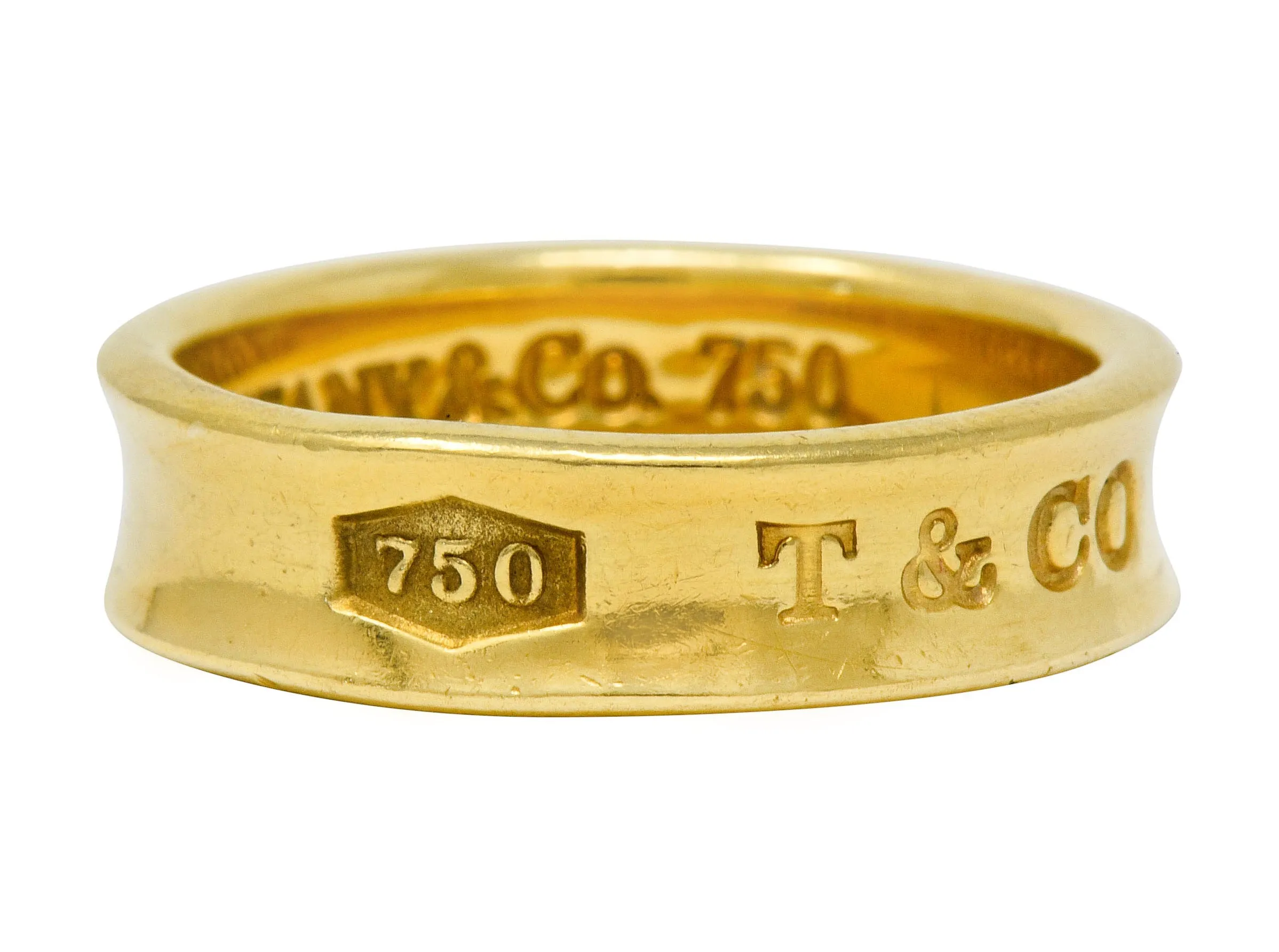 Tiffany & Co. Vintage 18 Karat Gold Unisex 1837 Band Ring