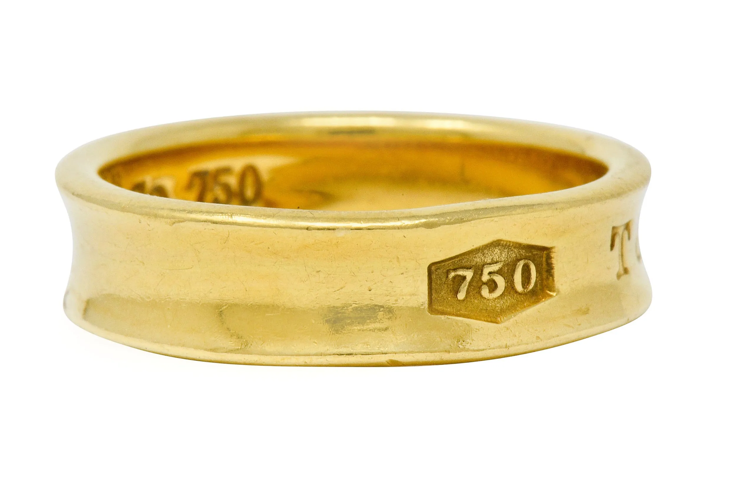 Tiffany & Co. Vintage 18 Karat Gold Unisex 1837 Band Ring