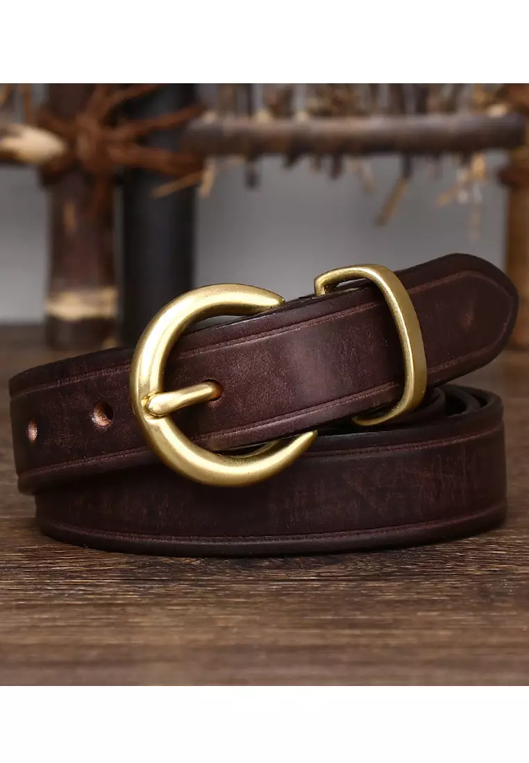 Twenty Eight Shoes Handmade Vintage Full Grain Leather Belt CP201