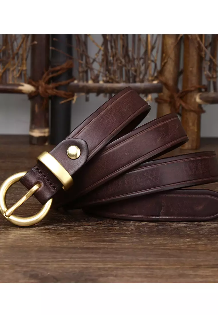 Twenty Eight Shoes Handmade Vintage Full Grain Leather Belt CP201