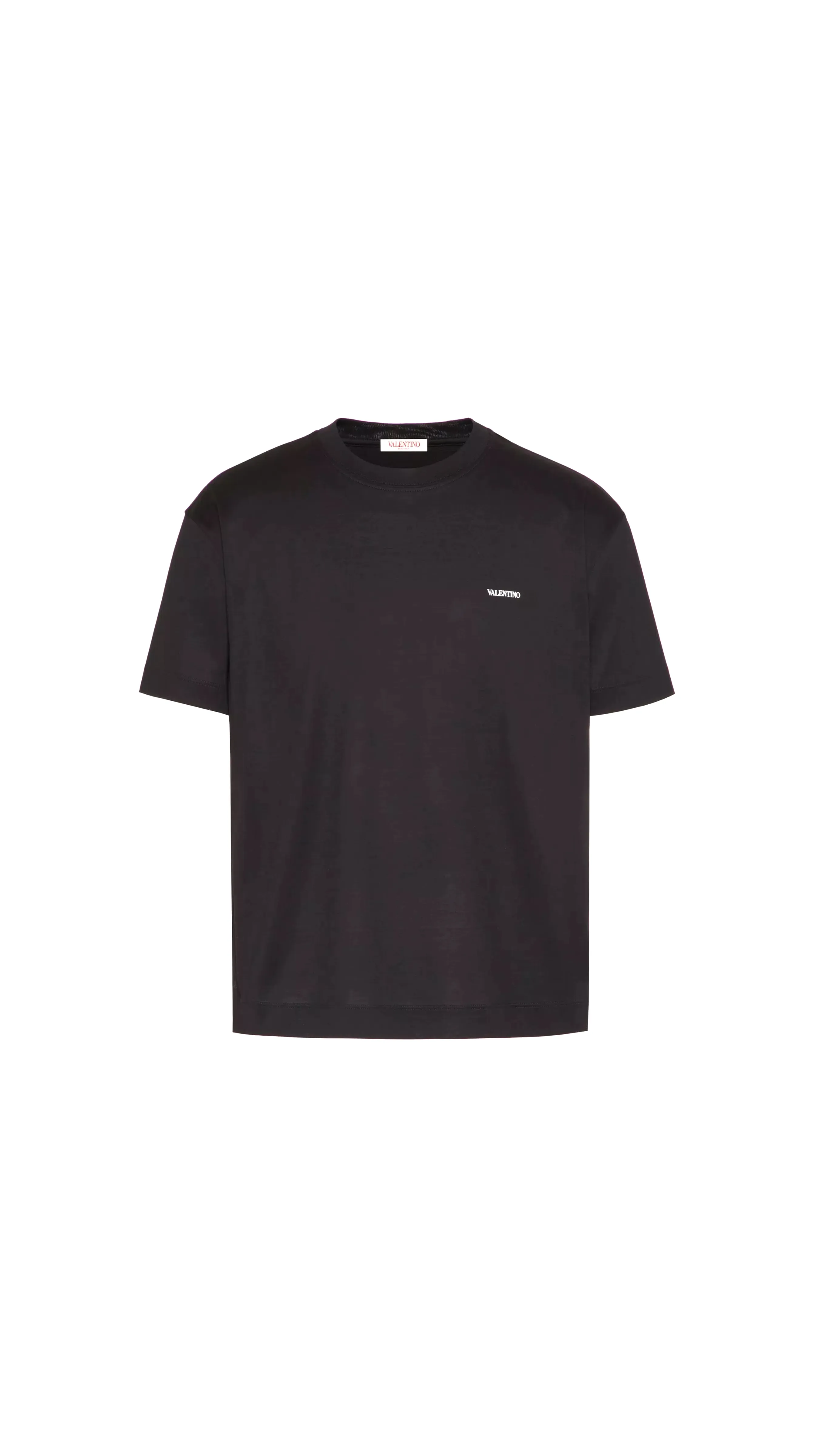 Valentino Print Cotton T-shirt - Black