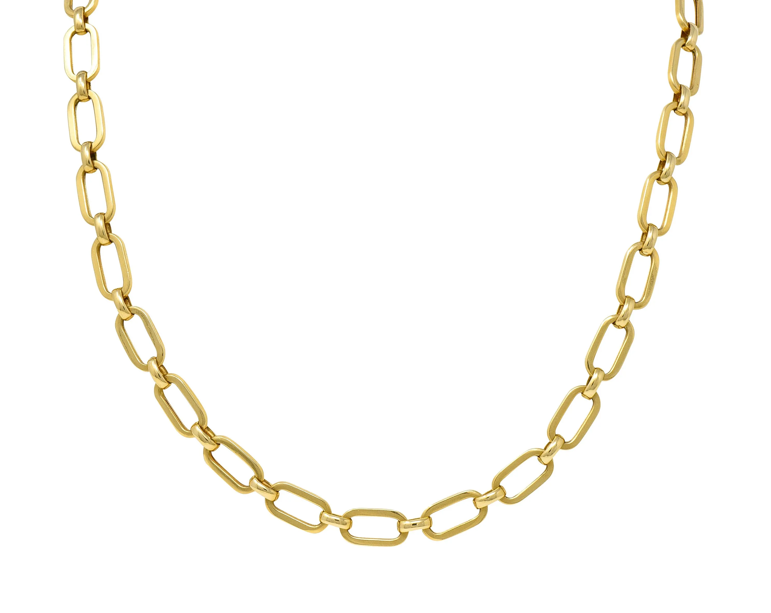 Vintage 14 Karat Yellow Gold 31 Inch Unisex Chain Necklace