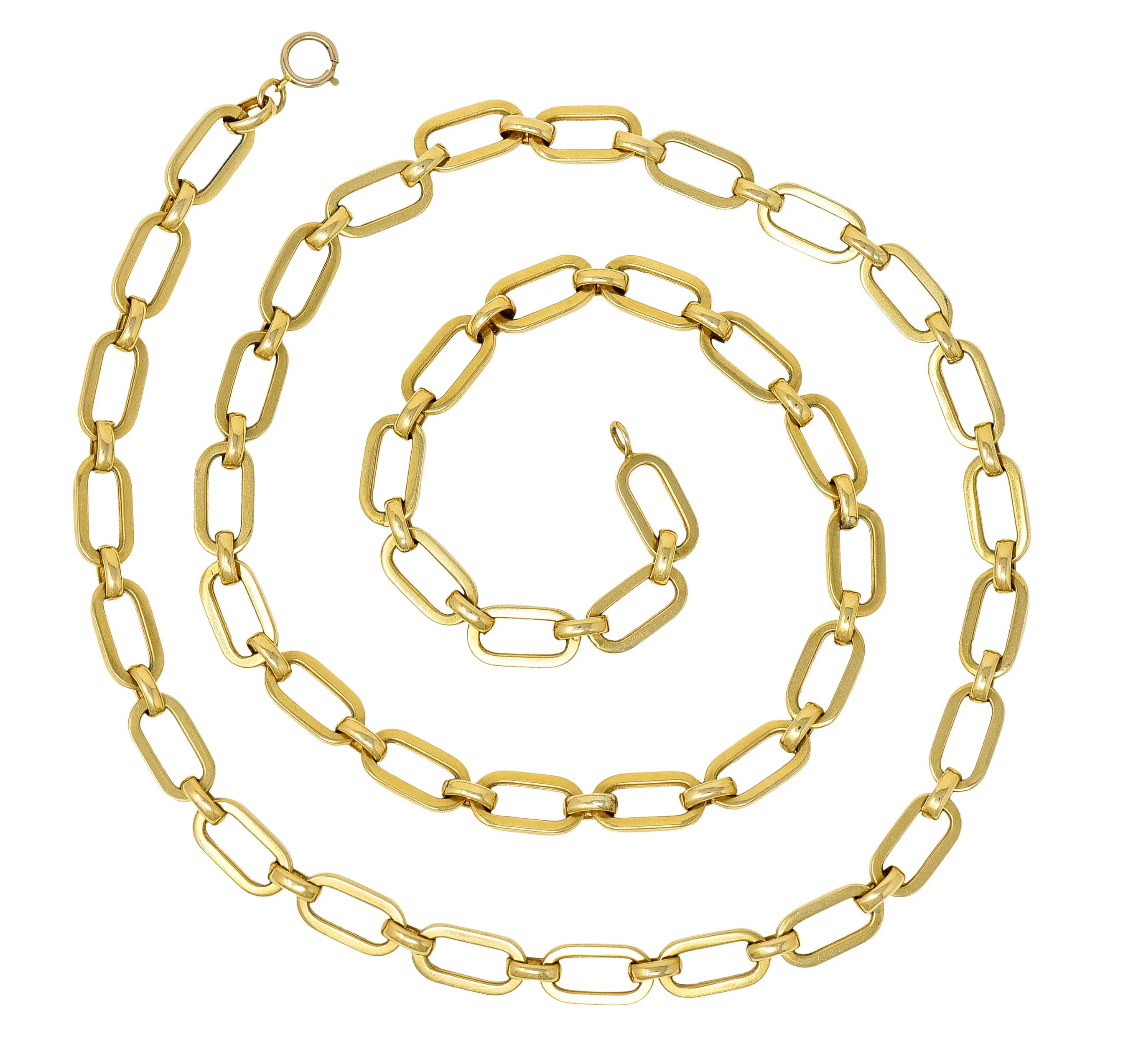 Vintage 14 Karat Yellow Gold 31 Inch Unisex Chain Necklace