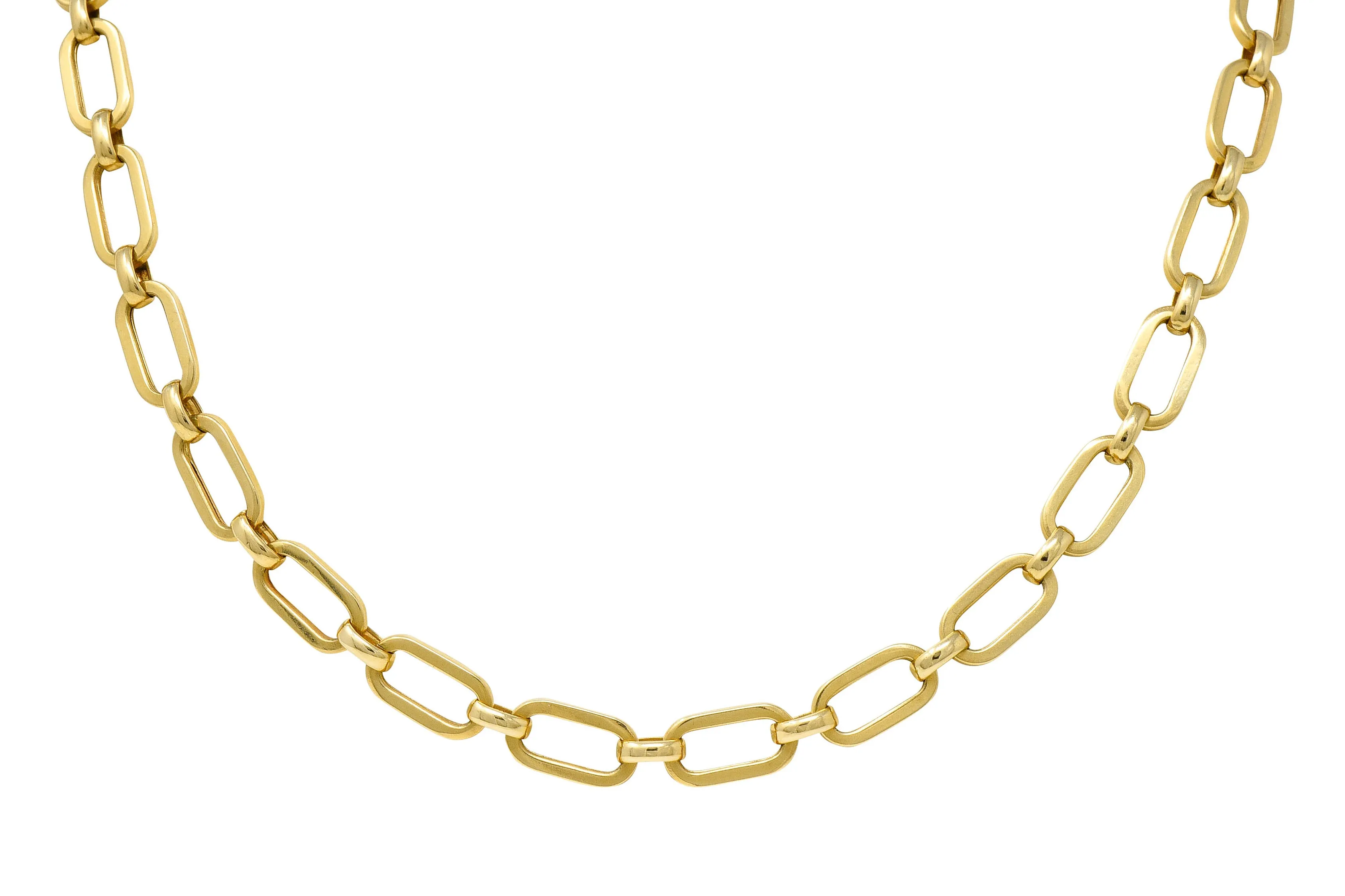 Vintage 14 Karat Yellow Gold 31 Inch Unisex Chain Necklace