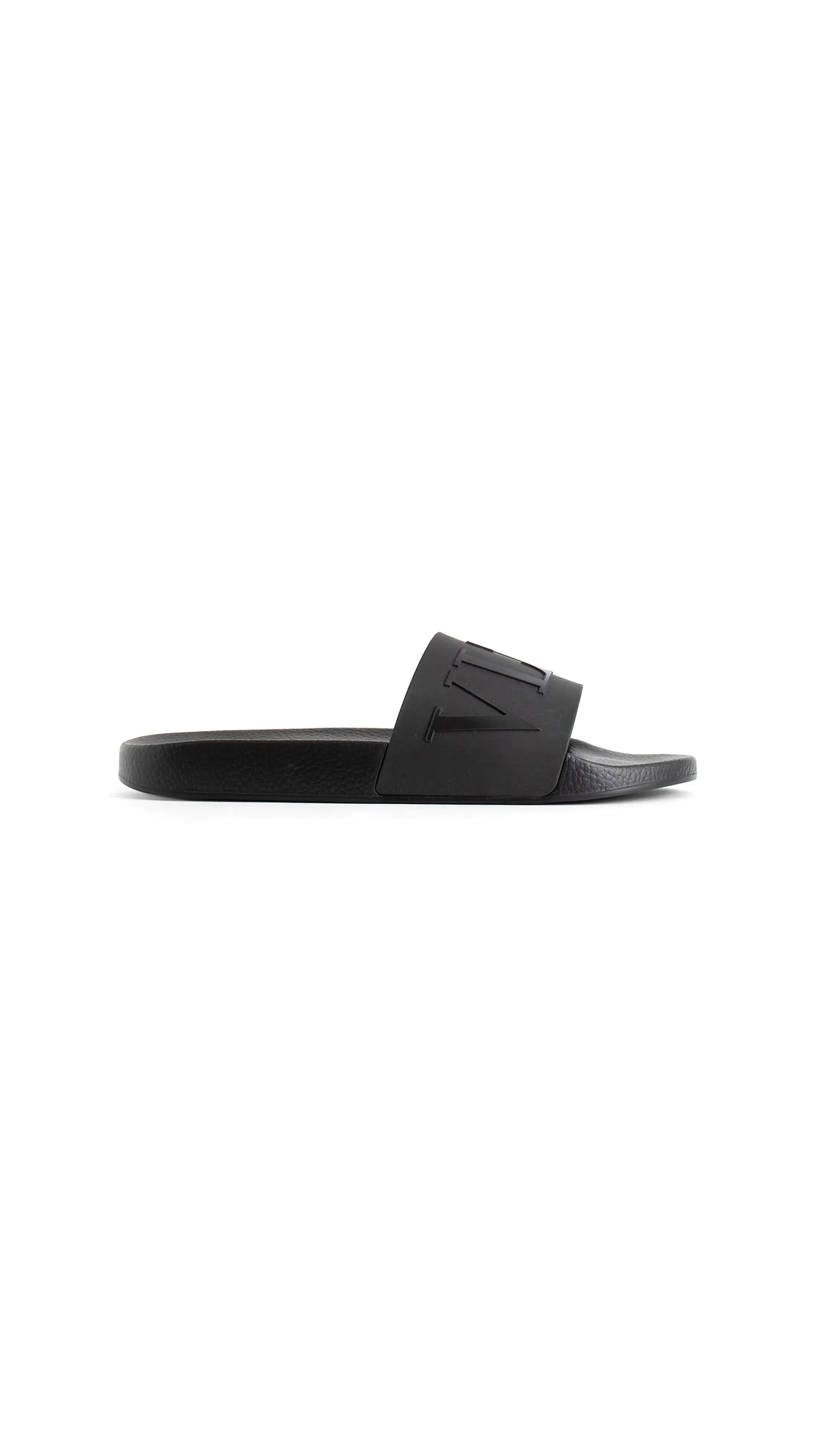 Vltn Rubber Slider Sandal - Black