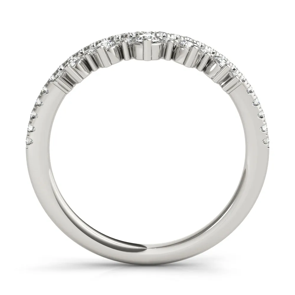 Women's 0.38 CTW Chevron Crown Lab Diamond Wedding Ring