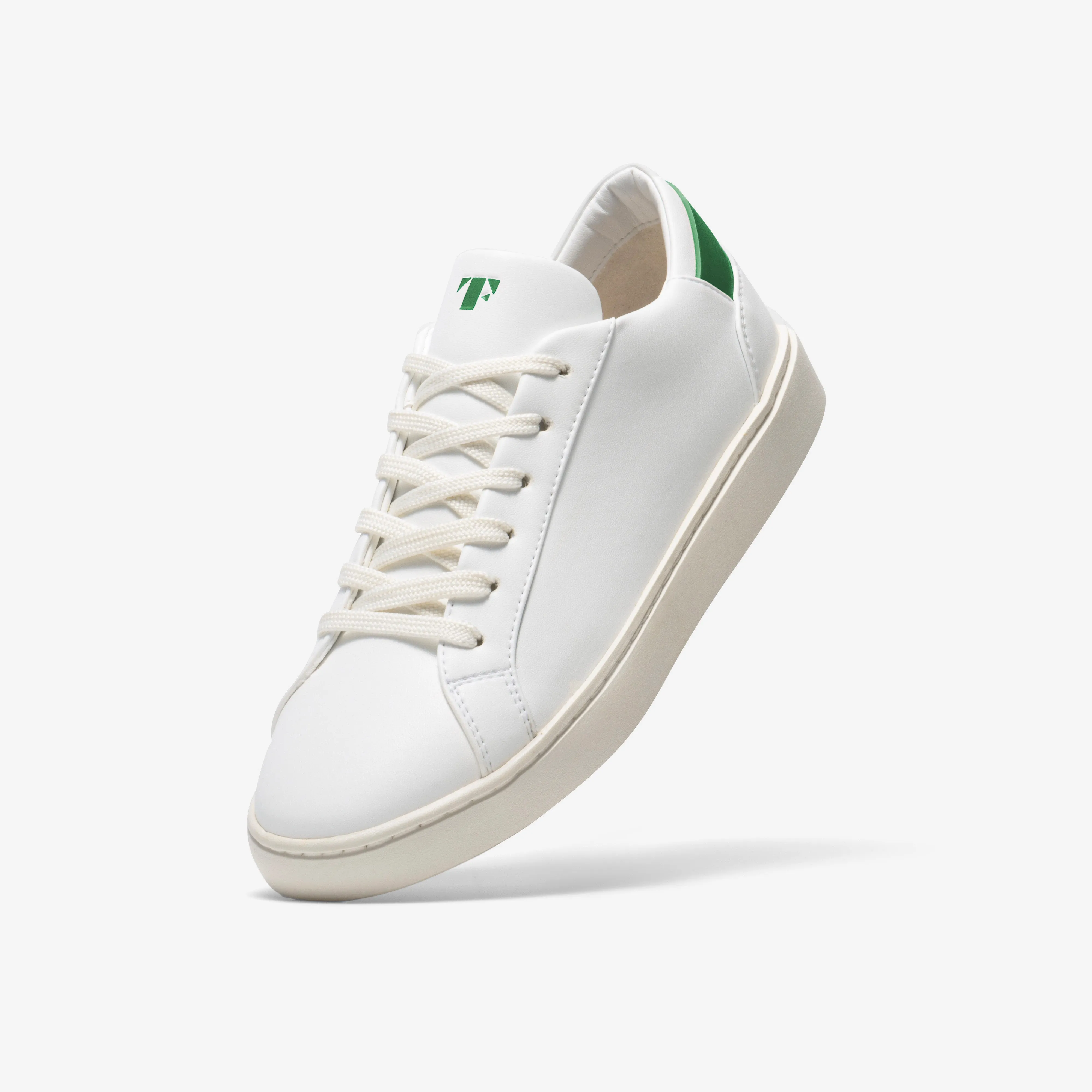 Women's Lace Up | White-Kelly Green