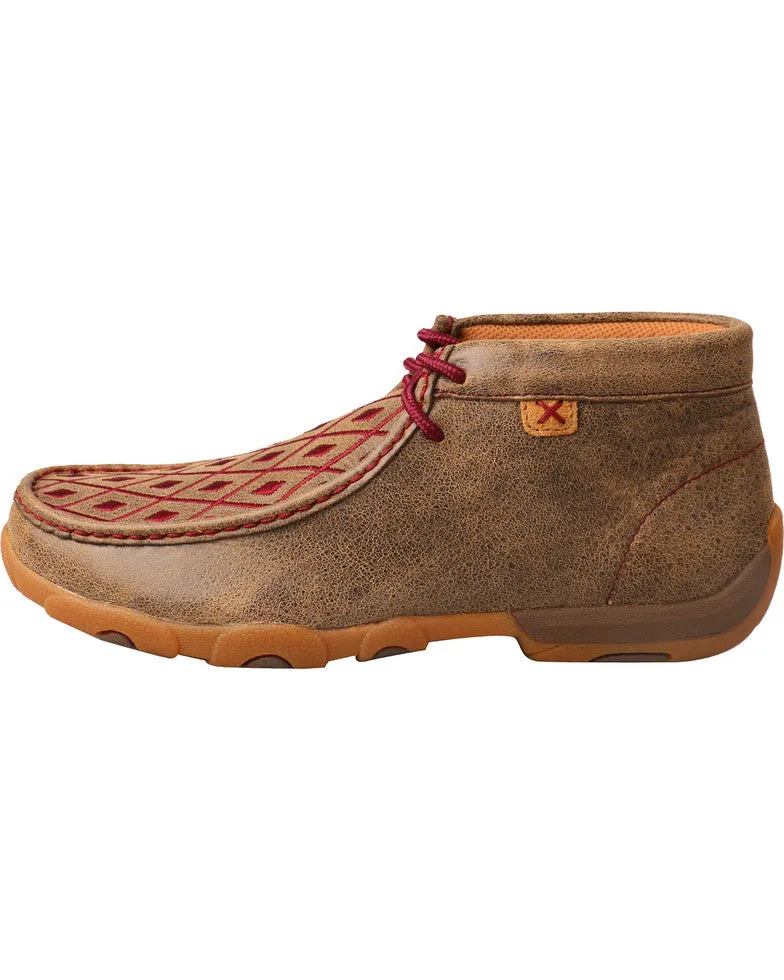 Women's Twisted X Mahogany Diamond Driving Moc