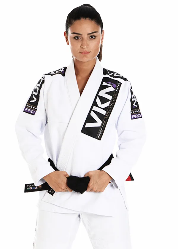 WOMEN'S VKN PRO LIGHT Jiu Jitsu Gi (White/Purple)