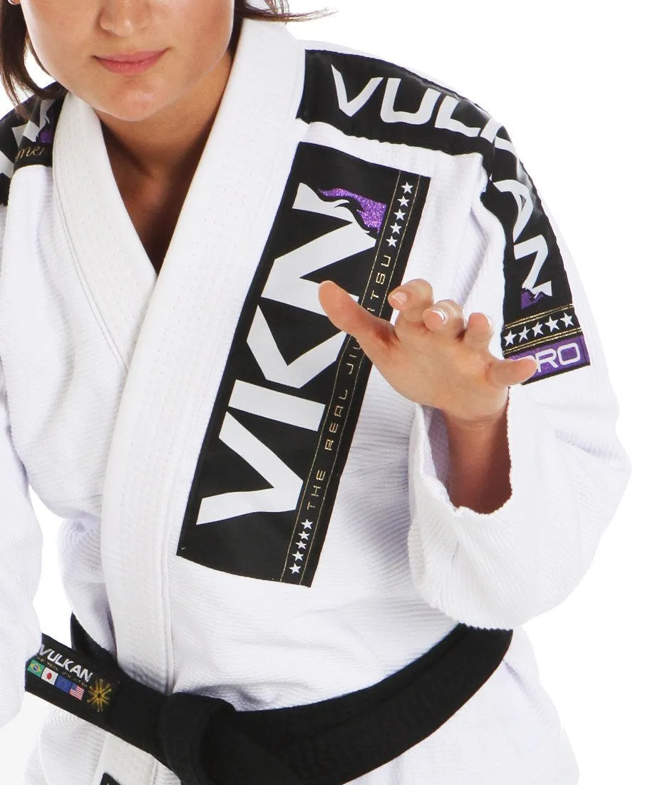 WOMEN'S VKN PRO LIGHT Jiu Jitsu Gi (White/Purple)