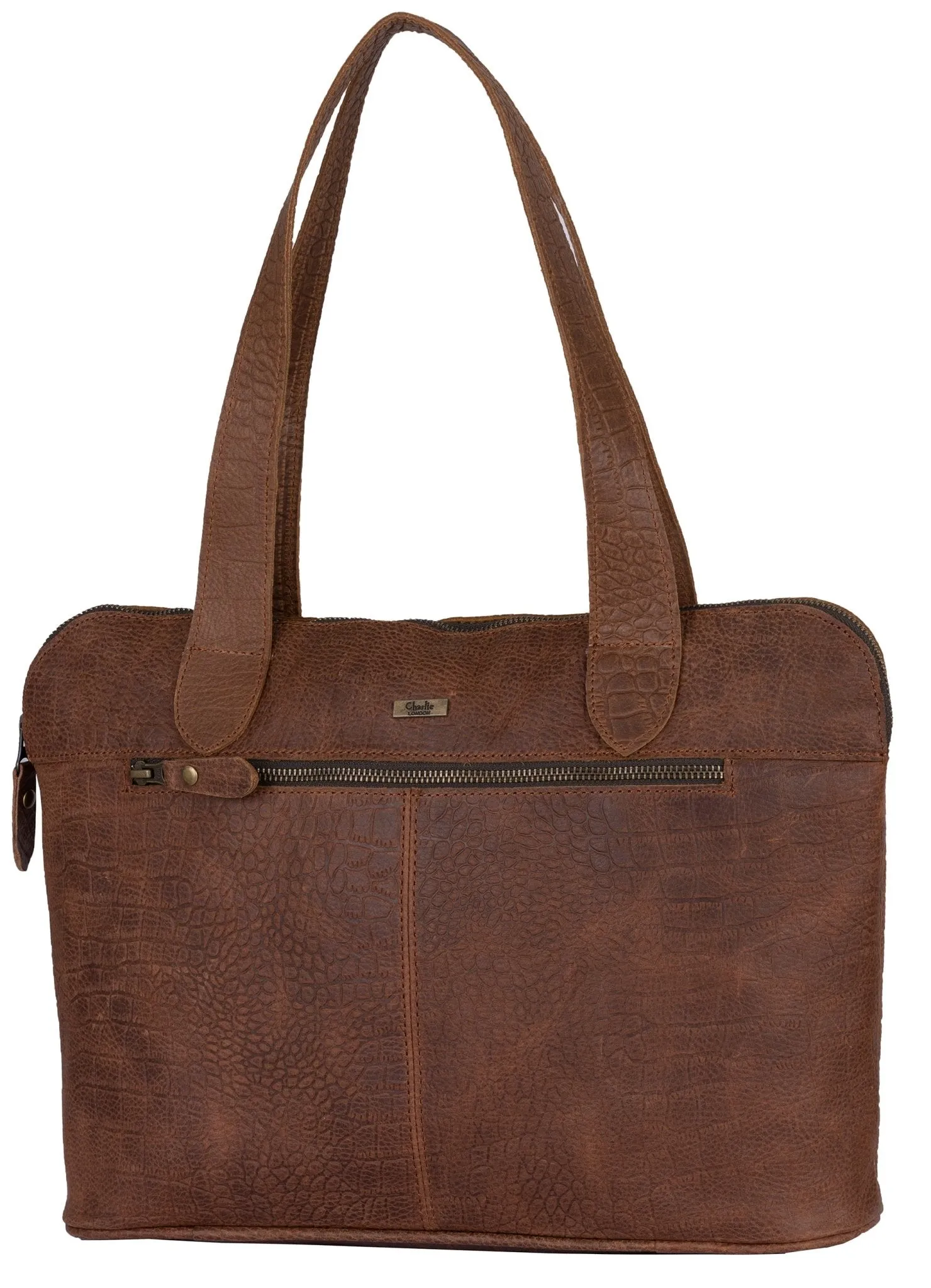 Wrexham Crocodile Print Leather Work Bags for Womens