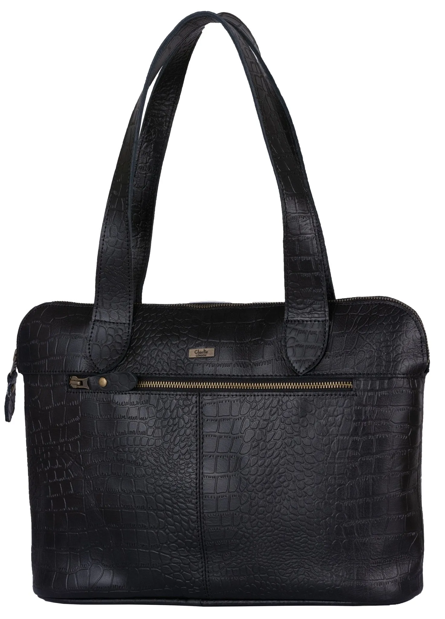 Wrexham Crocodile Print Leather Work Bags for Womens