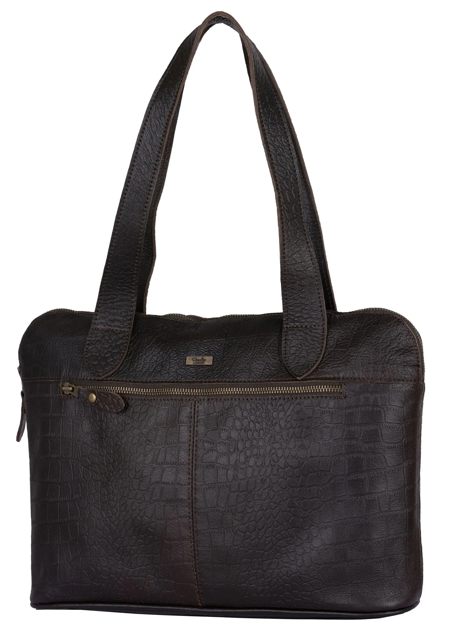 Wrexham Crocodile Print Leather Work Bags for Womens