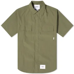 WTAPS 12 2 Pocket Short Sleeve Ripstop ShirtOlive Drab