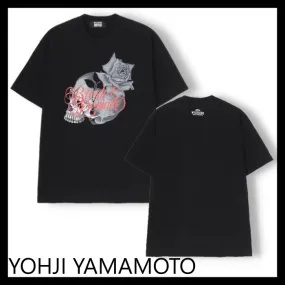 Yohji Yamamoto  |Skull Unisex Street Style Collaboration Cotton Short Sleeves