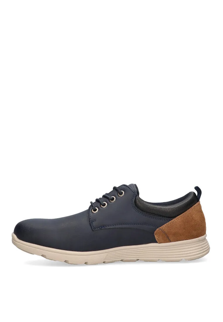 ZAPATO CASUAL JONAVA 01 AZUL HOMBRE PLANO